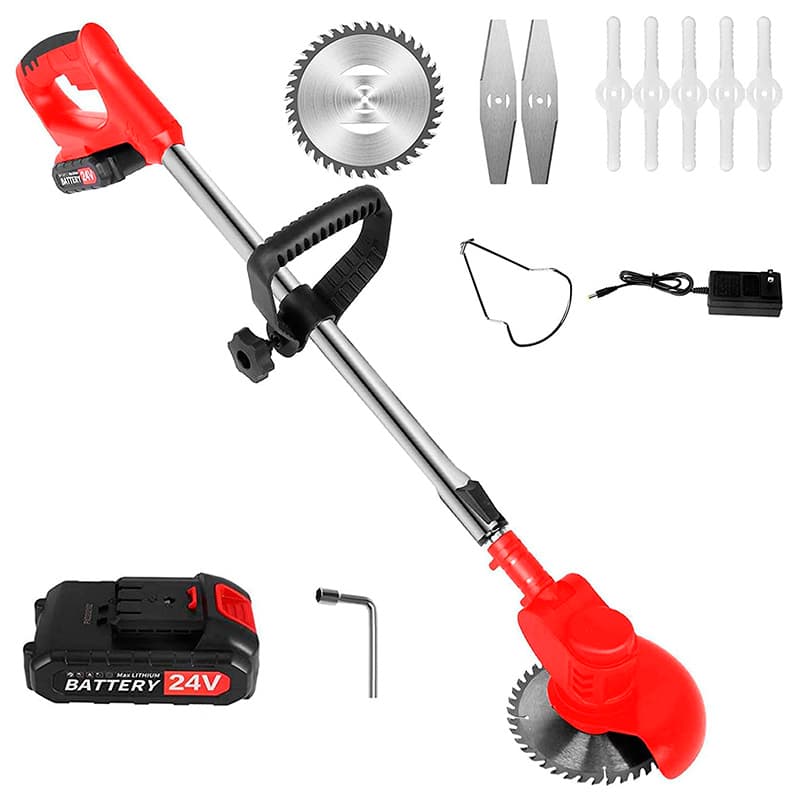 Акумуляторний триммер для трави з телескопічною ручкою