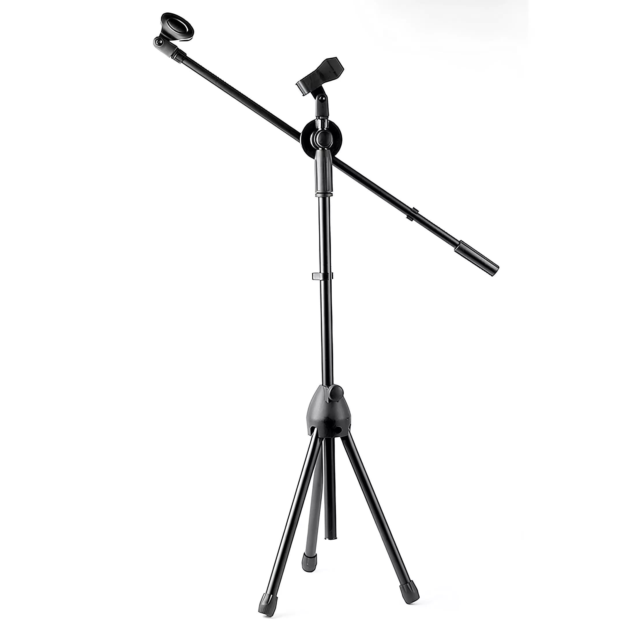 Професійна регульована підлогова мікрофонна підлогова з двома тримачами 140 см