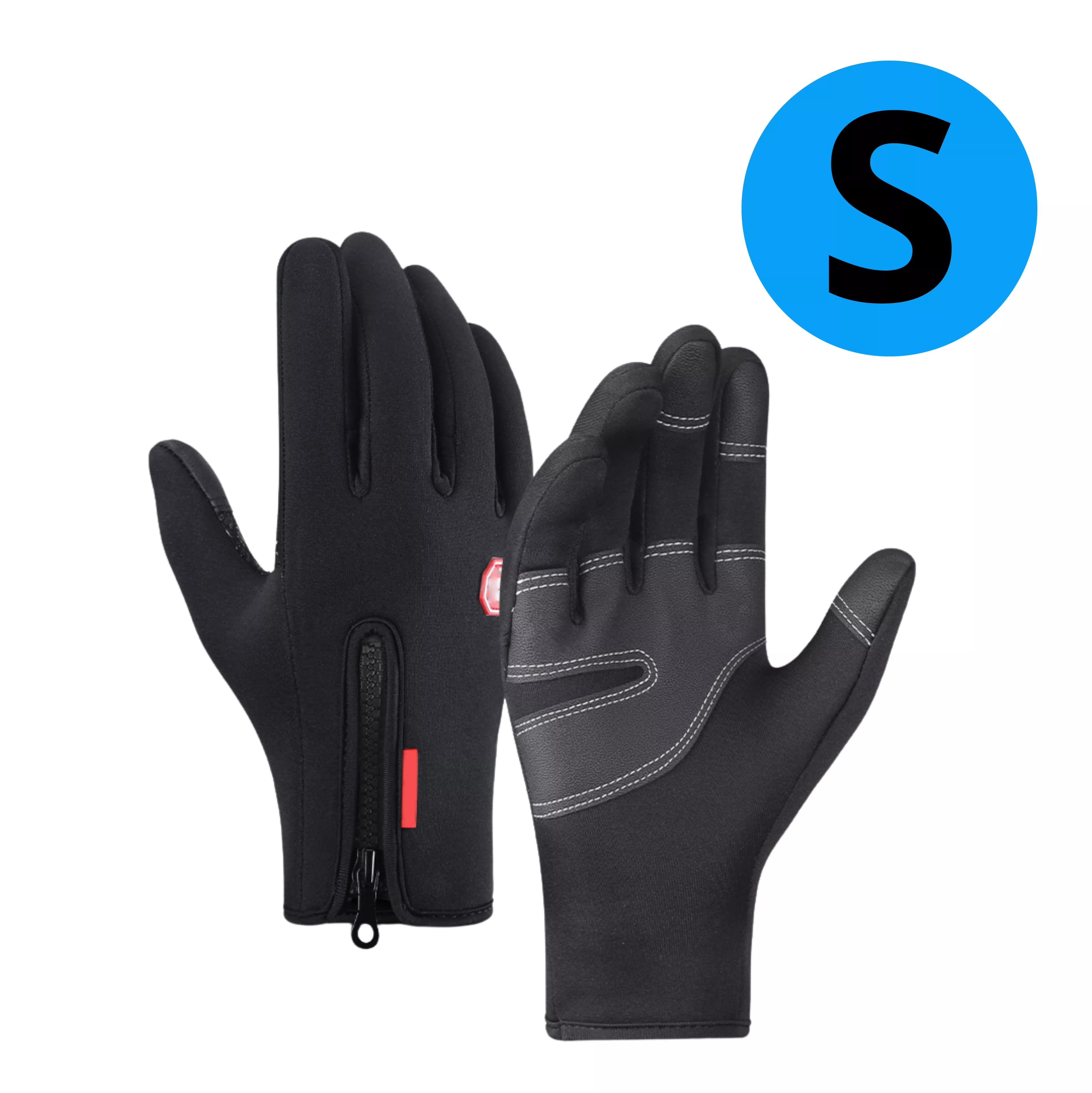 Зимові терморукавички із сенсорними пальцями та блискавкою, S