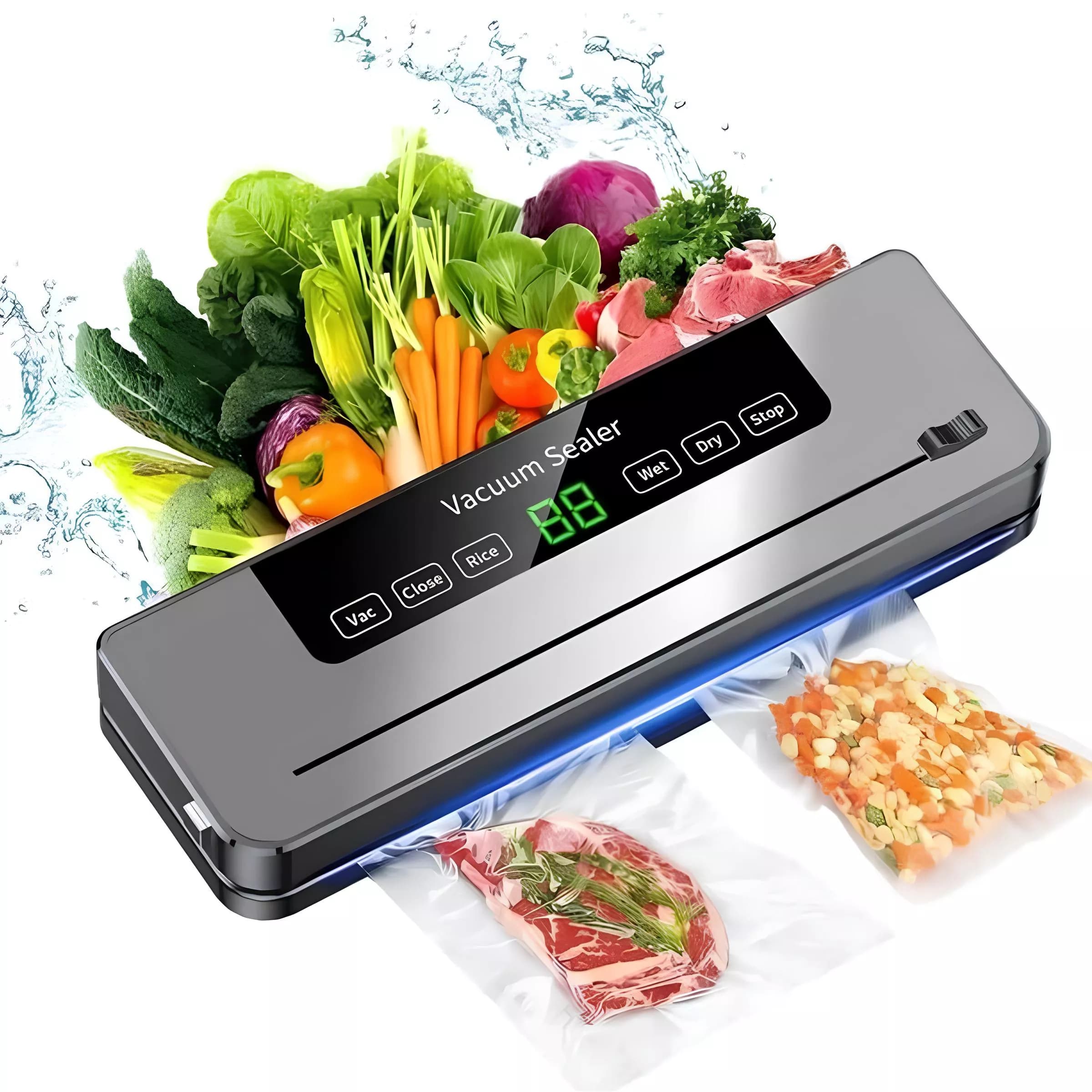 Вакууматор для сухих і вологих продуктів з УФ-стерилізацією + 10 упаковок в подарунок